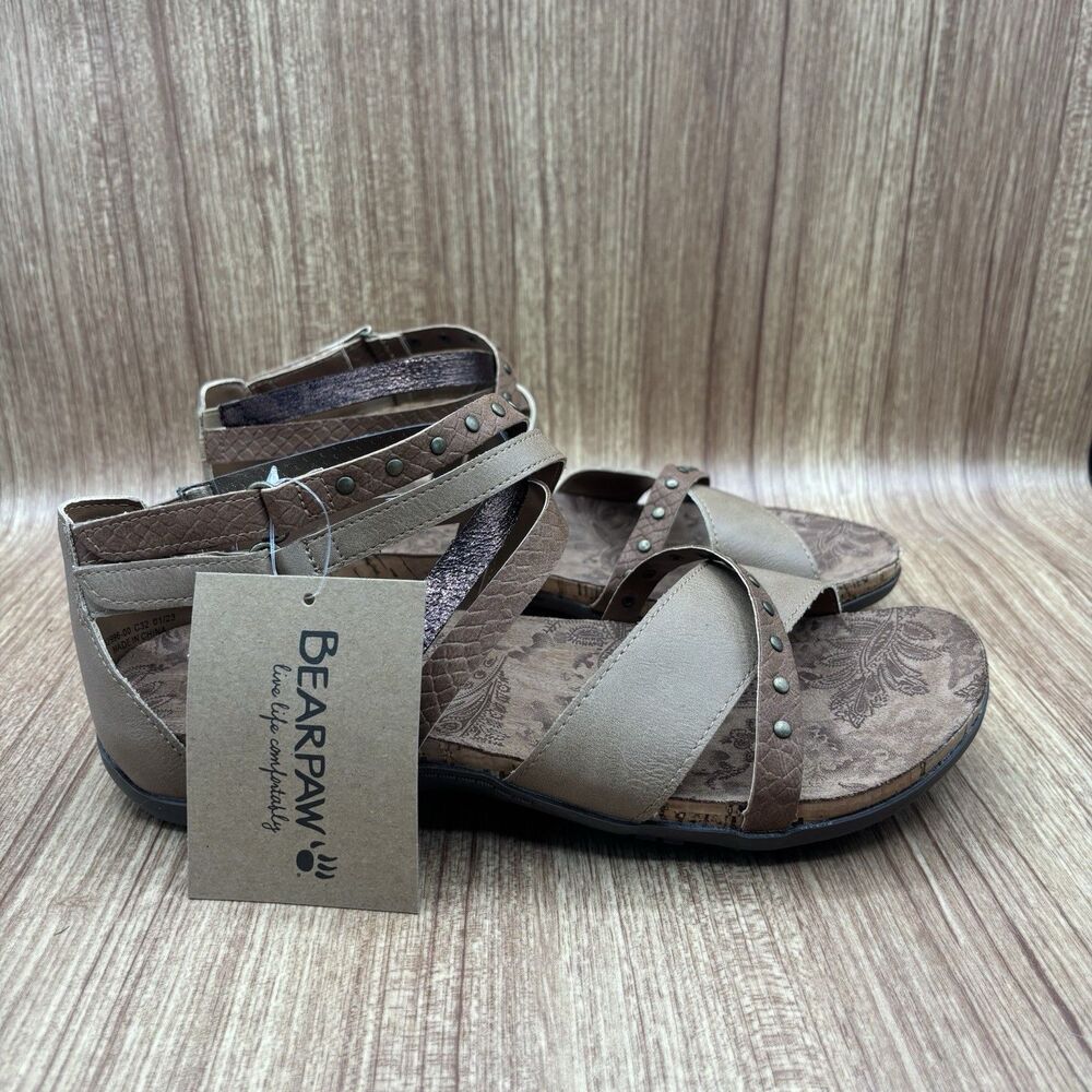 Bearpaw Julianna Ii Women's Summer Sandals Tan - Size 11‎ New With Tags Brown